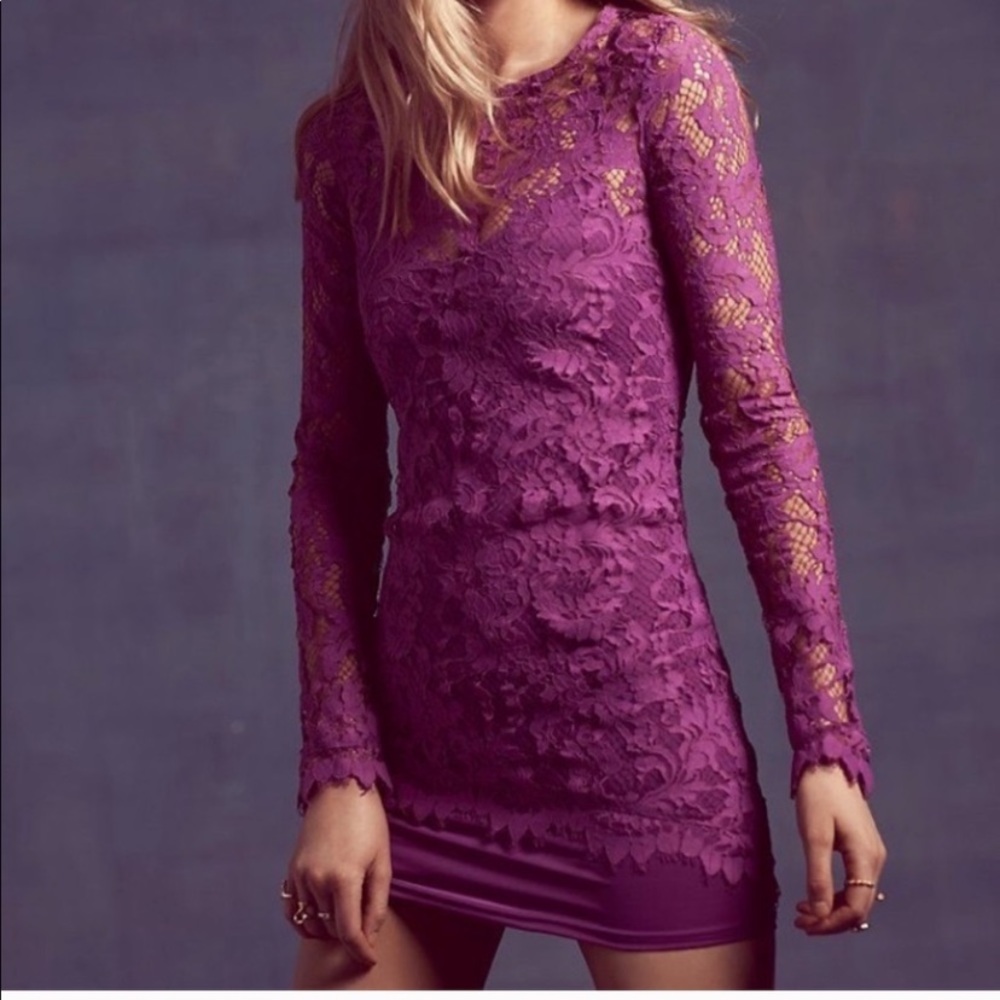 NWT FL&L Maui Waui lace mini dress size Large